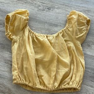 Kepola Design House Linen Crop Top SZ S